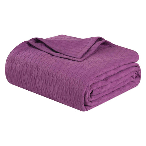 100% Cotton Thermal Blanket – Diamond Weave All-Season, Lightweight & Breathable