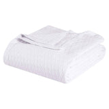 Diamond Weave Modern Classic Geometric All-Season Cotton Blanket