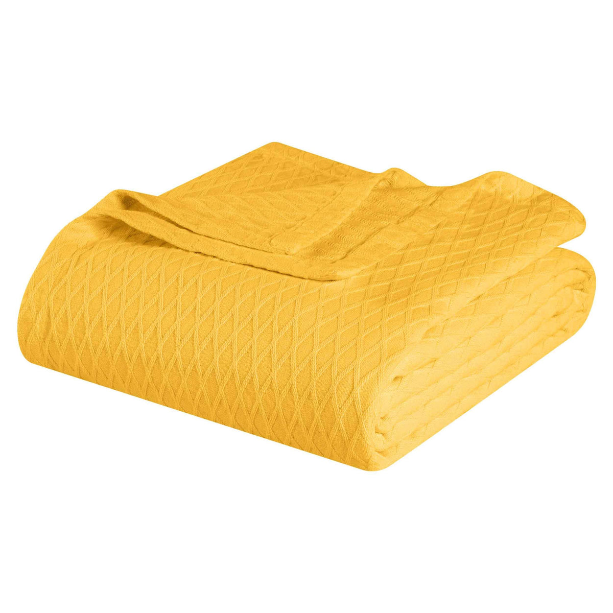 Diamond Weave Modern Classic Geometric All-Season Cotton Blanket