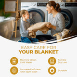 100% Cotton Thermal Blanket – Diamond Weave All-Season, Lightweight & Breathable