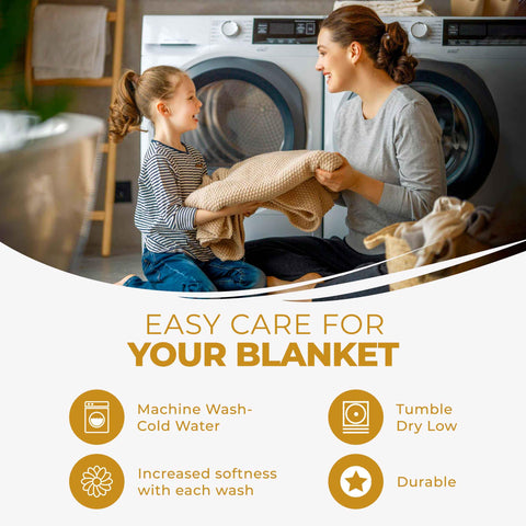 100% Cotton Thermal Blanket – Diamond Weave All-Season, Lightweight & Breathable