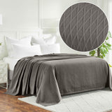 100% Cotton Thermal Blanket – Diamond Weave All-Season, Lightweight & Breathable