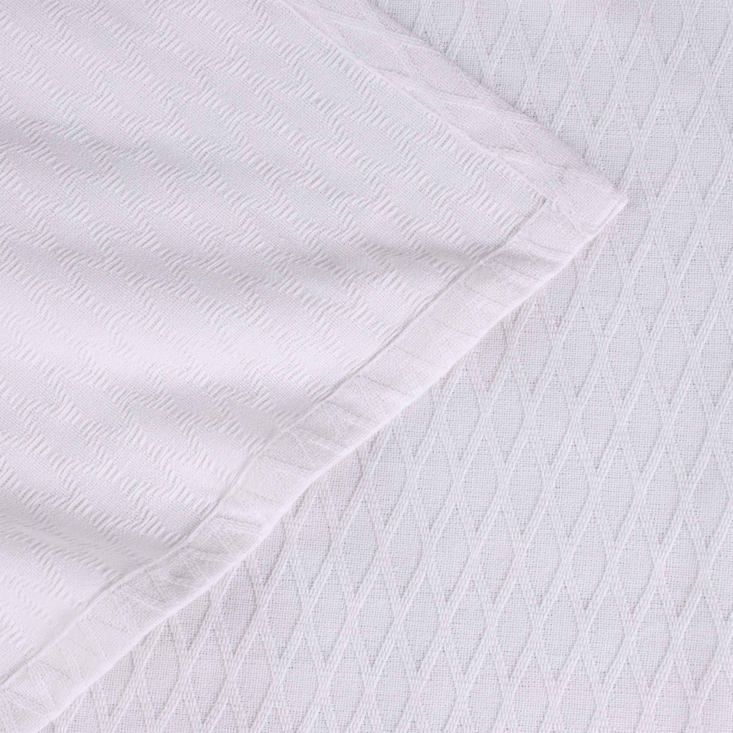 Diamond Weave Modern Classic Geometric All-Season Cotton Blanket