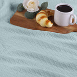 100% Cotton Thermal Blanket – Diamond Weave All-Season, Lightweight & Breathable