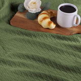 Diamond Weave Modern Classic Geometric All-Season Cotton Blanket