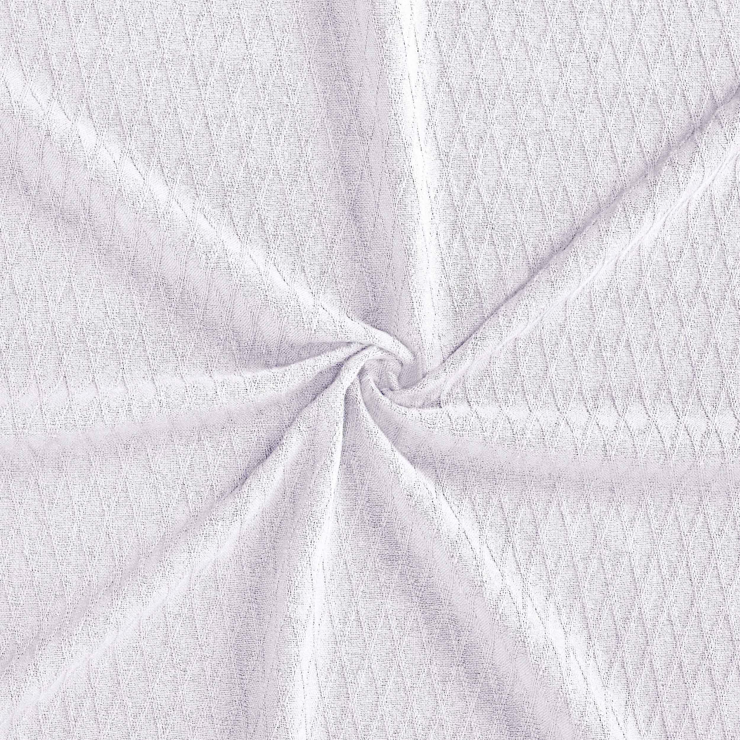 Diamond Weave Modern Classic Geometric All-Season Cotton Blanket