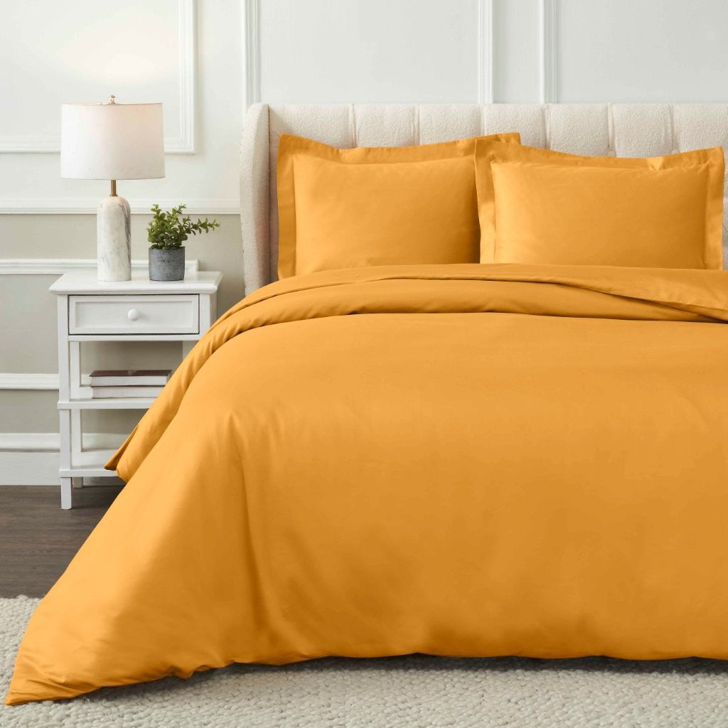 1200 Thread Count Egyptian Cotton Solid Duvet Cover Set