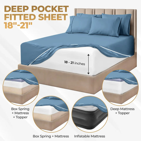 1000 Thread Count Egyptian Cotton Sateen Sheet Set