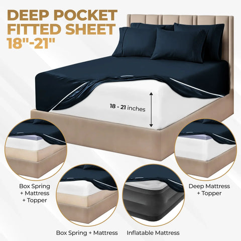 1000 Thread Count Egyptian Cotton Sateen Sheet Set
