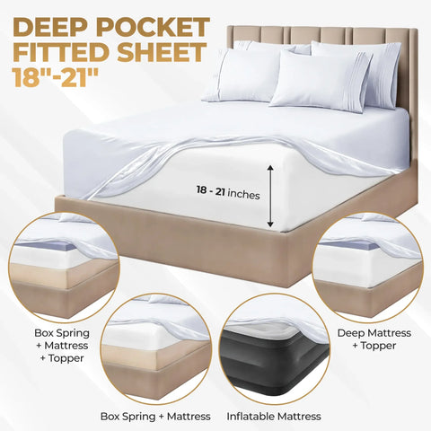 1000 Thread Count Egyptian Cotton Sateen Sheet Set