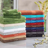 Eco-Friendly Ring-Spun Cotton 12-Piece Face Towel/Washcloth Set