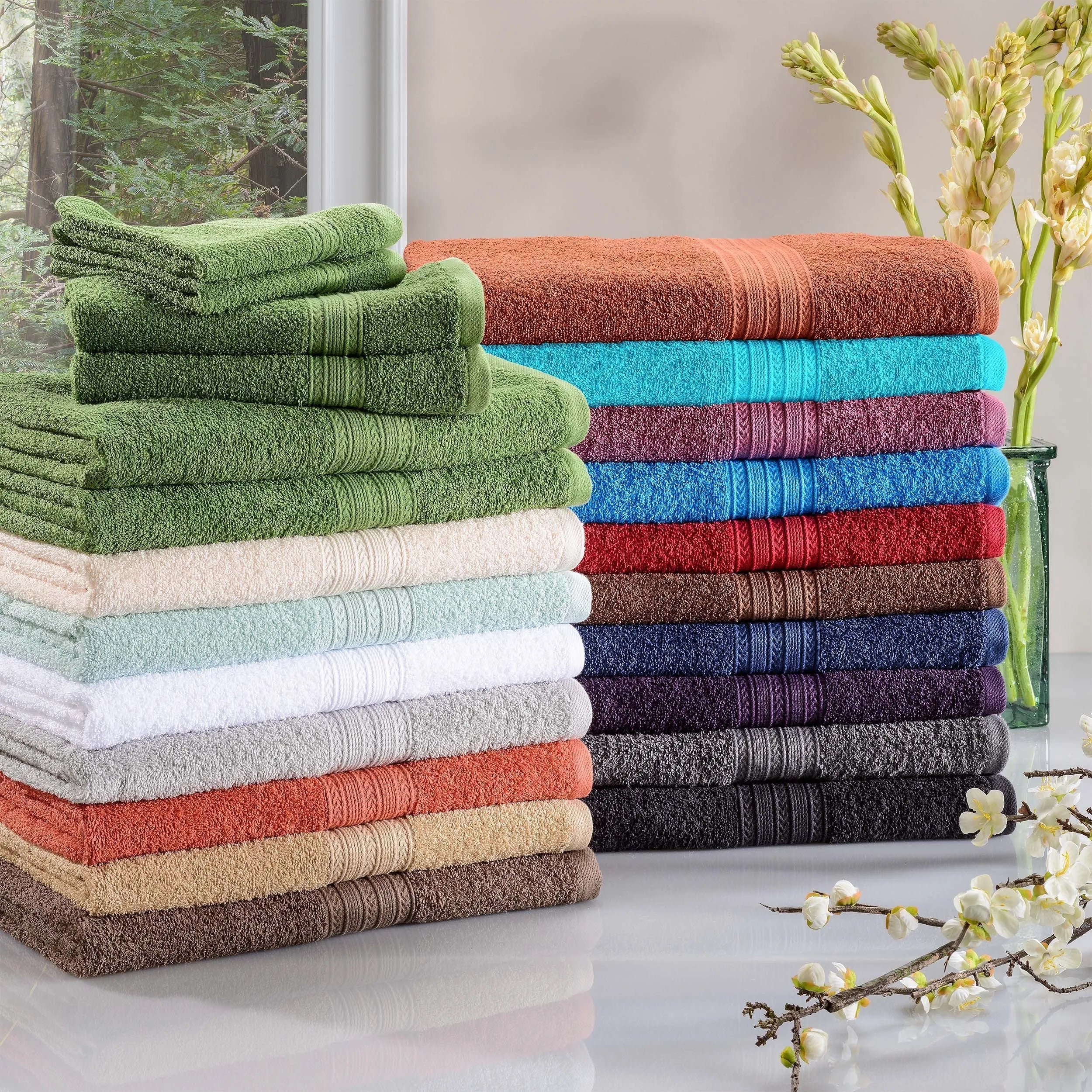 Eco-Friendly Ring Spun Cotton Towel Set Collection