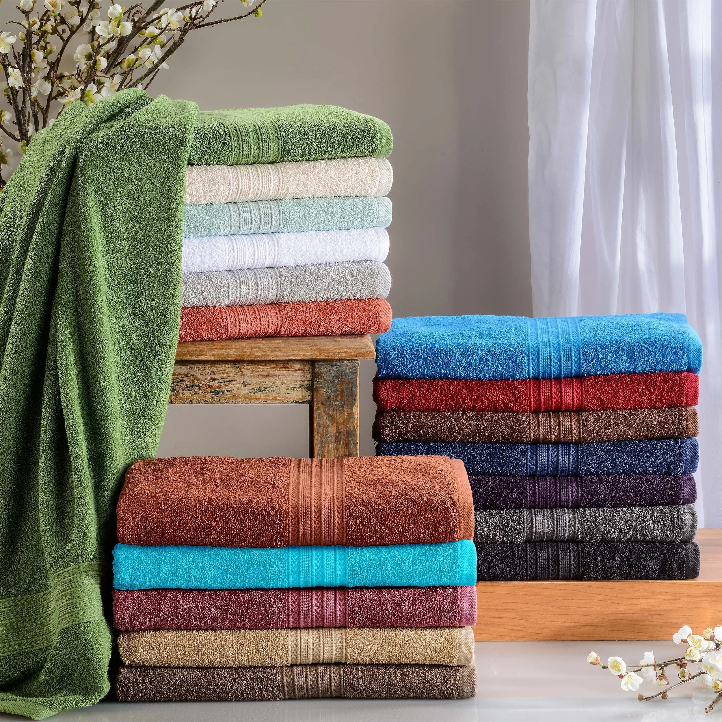 Eco-Friendly Ring Spun Cotton Towel Set Collection