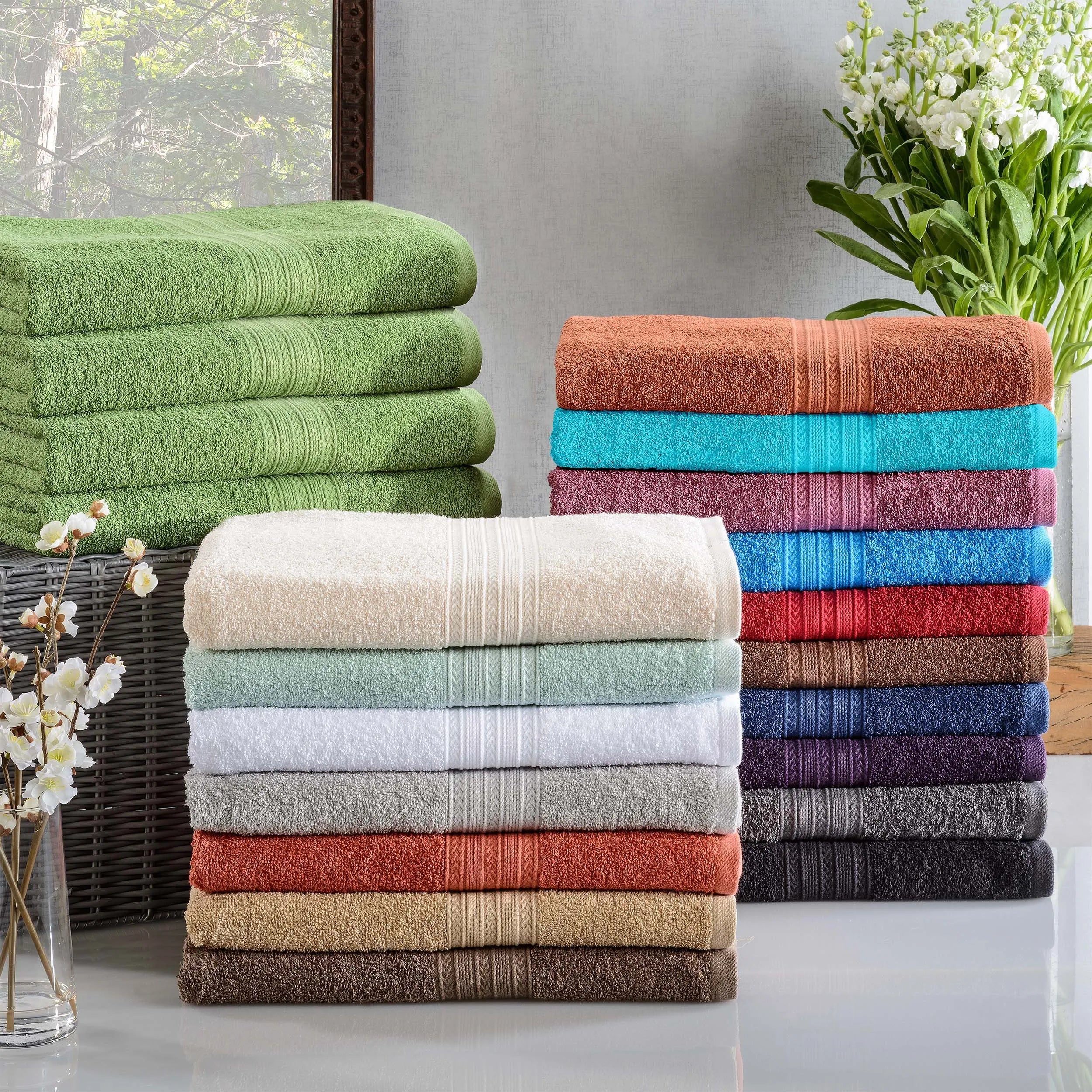 Eco-Friendly Ring Spun Cotton Towel Set Collection