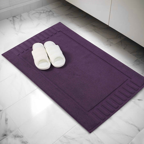 Leo Cotton Modern Absorbent Heavy Washable Bath Mat Set of 2