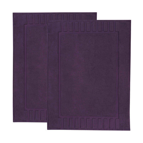 Leo Cotton Modern Absorbent Heavy Washable Bath Mat Set of 2
