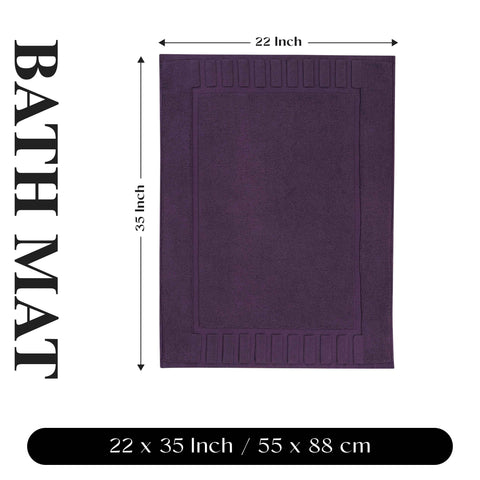 Leo Cotton Modern Absorbent Heavy Washable Bath Mat Set of 2