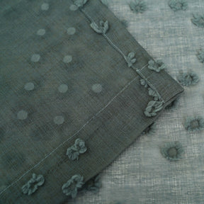 Sheer Poppy Floral Modern Textured Grommet Curtain Panels Set of 2