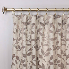 Leaves Room Darkening Back Tabs Blackout Curtain Panels, Set of 2