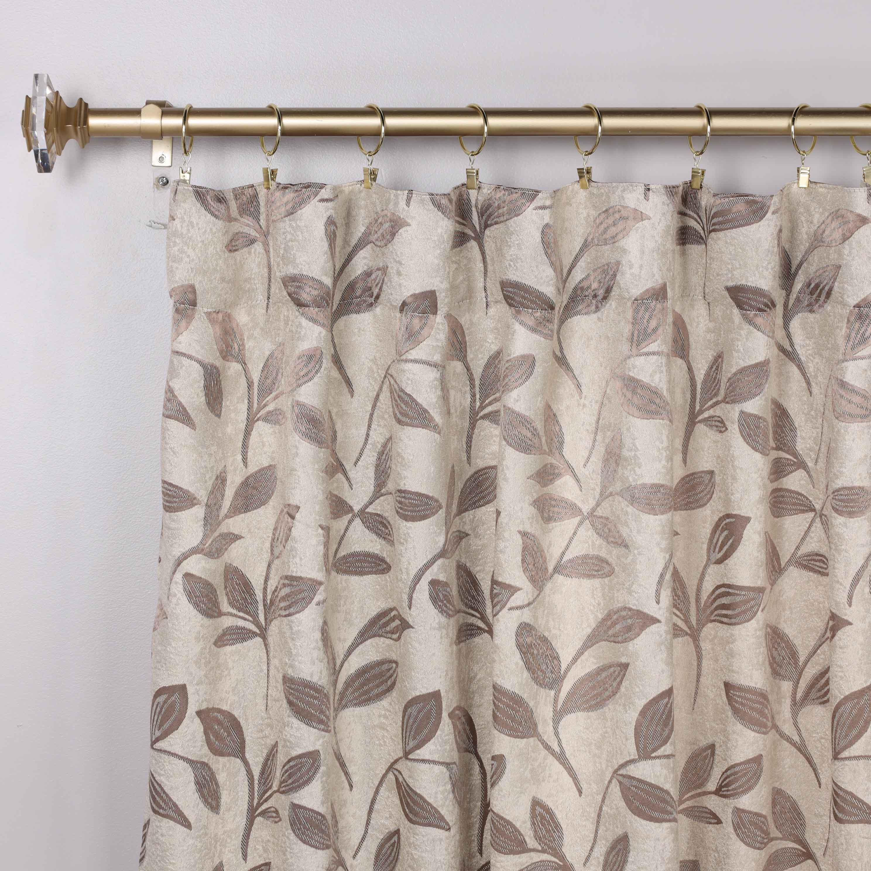 Leaves Room Darkening Back Tabs Blackout Curtain Panels, Set of 2
