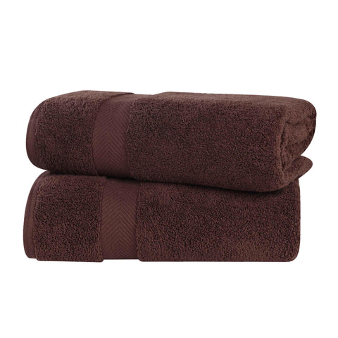 2 Piece Bath Sheet Set Zero Twist Cotton Soft Absorbent
