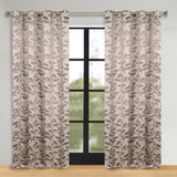 Leaves Room Darkening Washable Blackout Curtain Panels, Set of 2