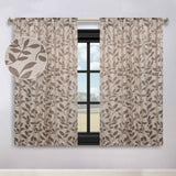 Leaves Room Darkening Back Tabs Blackout Curtain Panels, Set of 2