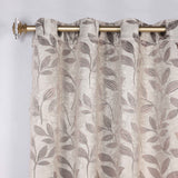 Leaves Room Darkening Washable Blackout Curtain Panels, Set of 2