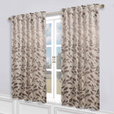 Leaves Room Darkening Back Tabs Blackout Curtain Panels, Set of 2