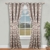 Leaves Room Darkening Washable Blackout Curtain Panels, Set of 2