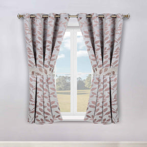 Leaves Room Darkening Washable Blackout Curtain Panels, Set of 2