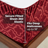 100% Cotton Flannel Bed Sheet Set Trellis Deep Pocket