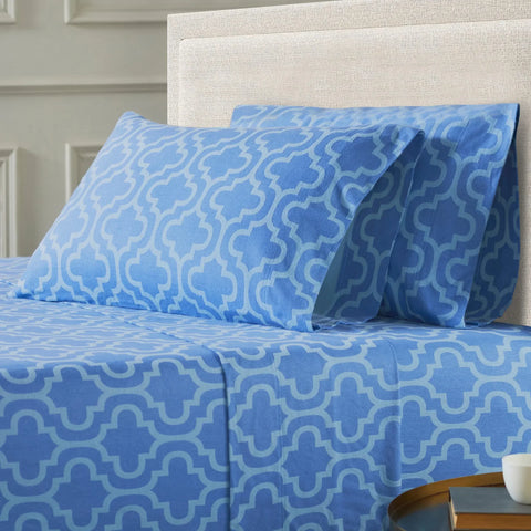 Moroccan Trellis Cotton Flannel 2 Piece Pillowcase Set