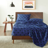 100% Cotton Flannel Bed Sheet Set Trellis Deep Pocket