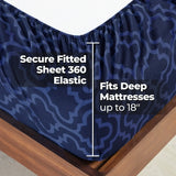 100% Cotton Flannel Bed Sheet Set Trellis Deep Pocket