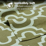 100% Cotton Flannel Bed Sheet Set Trellis Deep Pocket