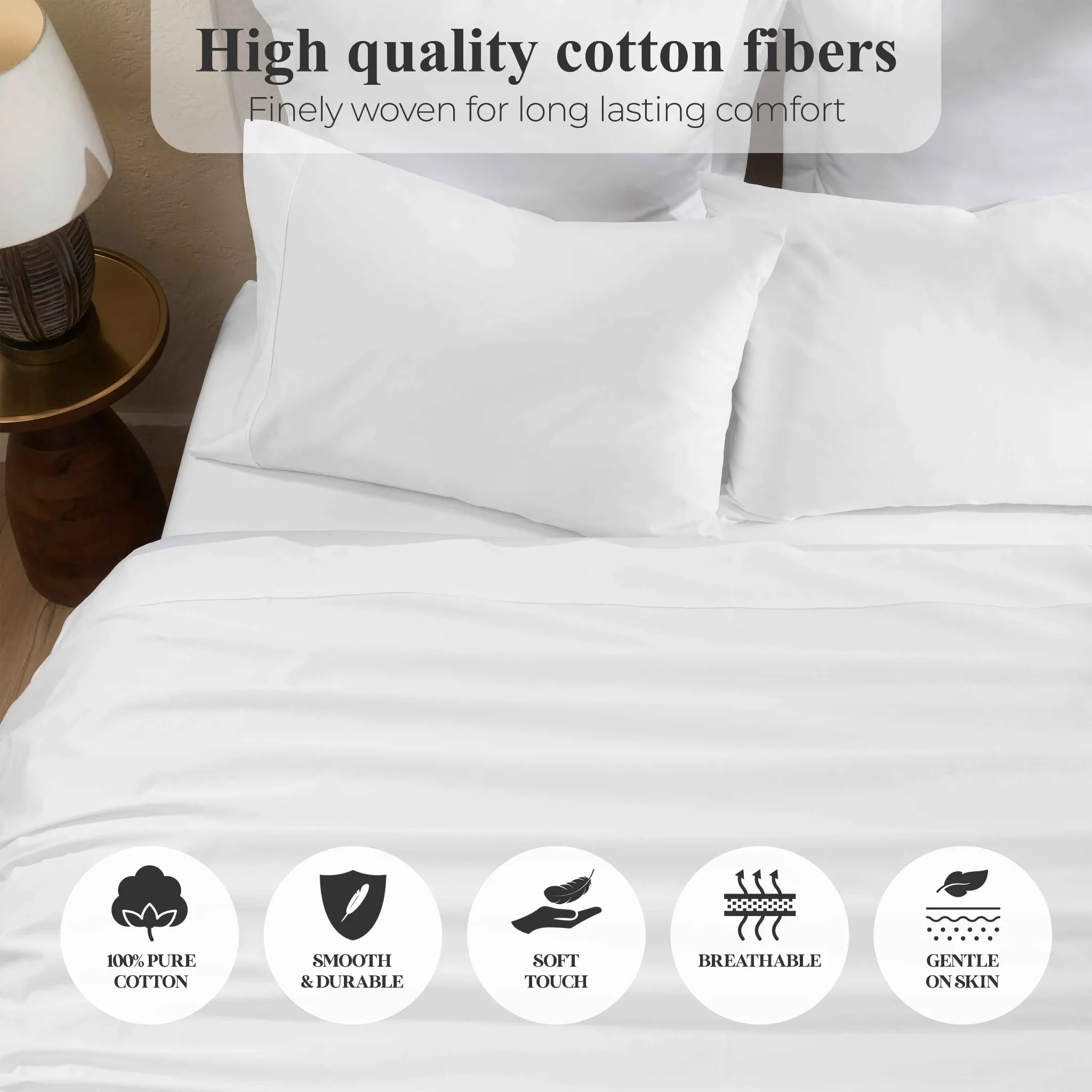 Apus 100% Cotton Perfect Fit Deep Pocket Sheet Set