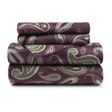 100% Cotton Flannel Bed Sheet Set Floral Paisley Deep Pocket