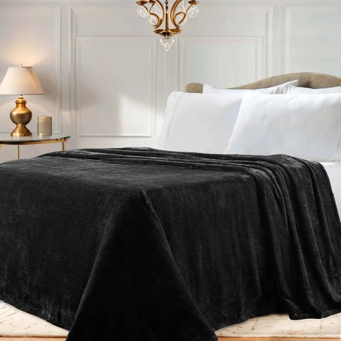 Fleece Plush Medium Weight Fluffy Soft Solid Decorative Blanket