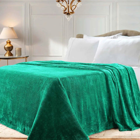 Fleece Plush Medium Weight Fluffy Soft Solid Decorative Blanket