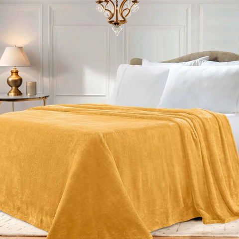 Fleece Plush Medium Weight Fluffy Soft Solid Decorative Blanket