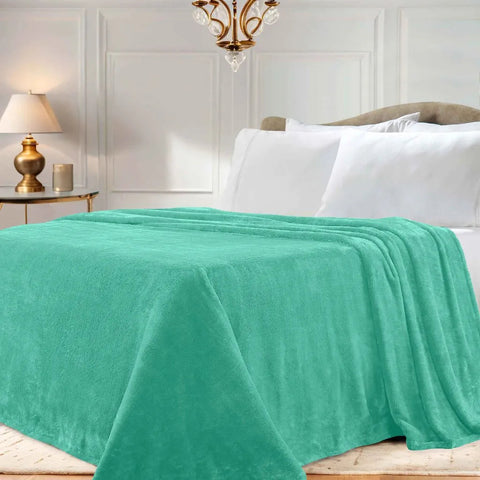 Fleece Plush Medium Weight Fluffy Soft Solid Decorative Blanket