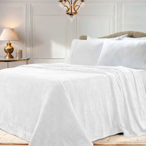 Fleece Plush Medium Weight Fluffy Soft Solid Decorative Blanket