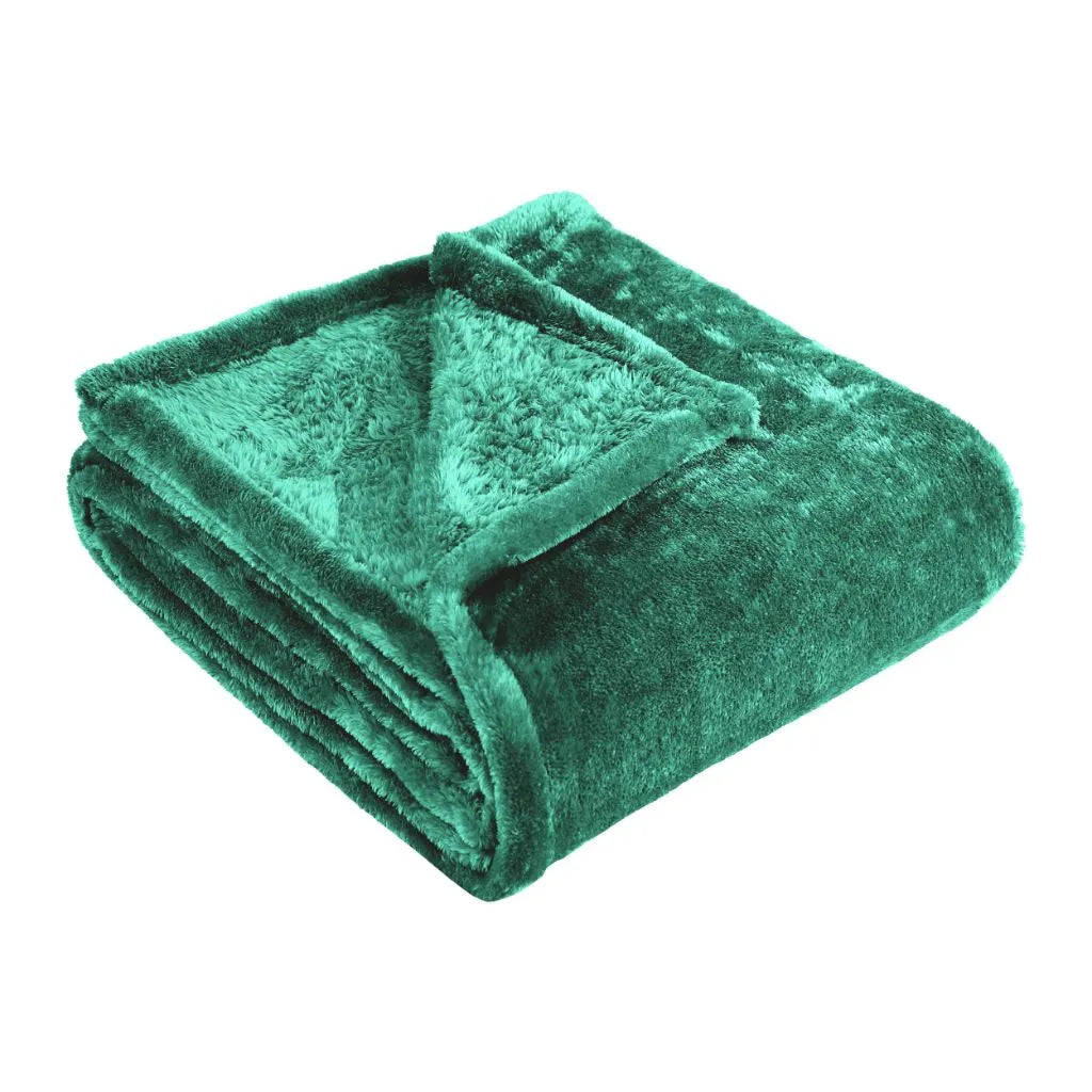 Fleece Plush Medium Weight Fluffy Soft Solid Decorative Blanket