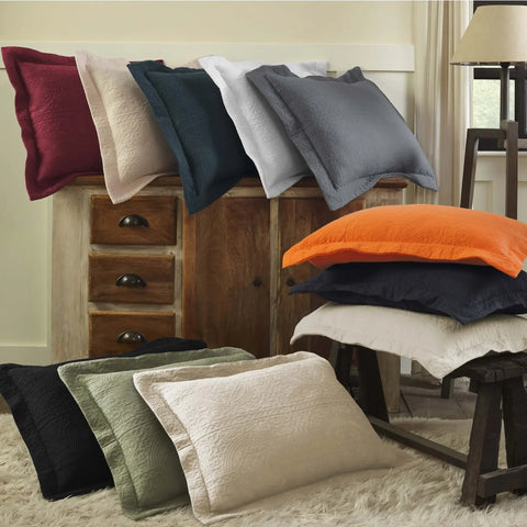 Lightweight Cotton Bedspread Sets 3-Piece Fleur De Lis Jacquard Matelassé