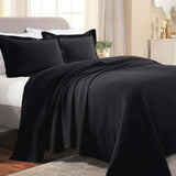 Lightweight Cotton Bedspread Sets 3-Piece Fleur De Lis Jacquard Matelassé