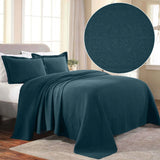 Lightweight Cotton Bedspread Sets 3-Piece Fleur De Lis Jacquard Matelassé