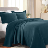 Lightweight Cotton Bedspread Sets 3-Piece Fleur De Lis Jacquard Matelassé