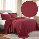 Lightweight Cotton Bedspread Sets 3-Piece Fleur De Lis Jacquard Matelassé