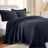 Lightweight Cotton Bedspread Sets 3-Piece Fleur De Lis Jacquard Matelassé